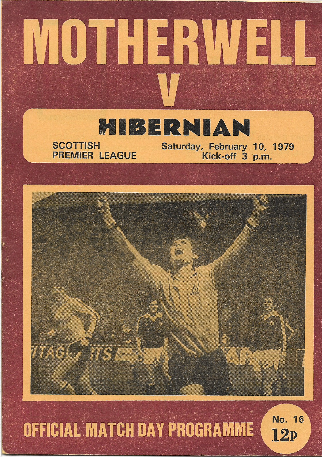 Programme Cover versus Hibernian