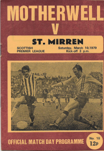 Programme Cover versus St Mirren