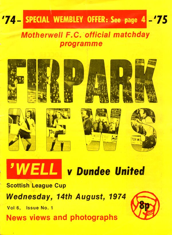 Programme Cover versus Dundee Utd