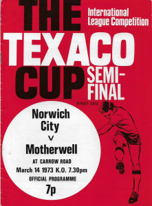 Programme Cover versus Norwich City