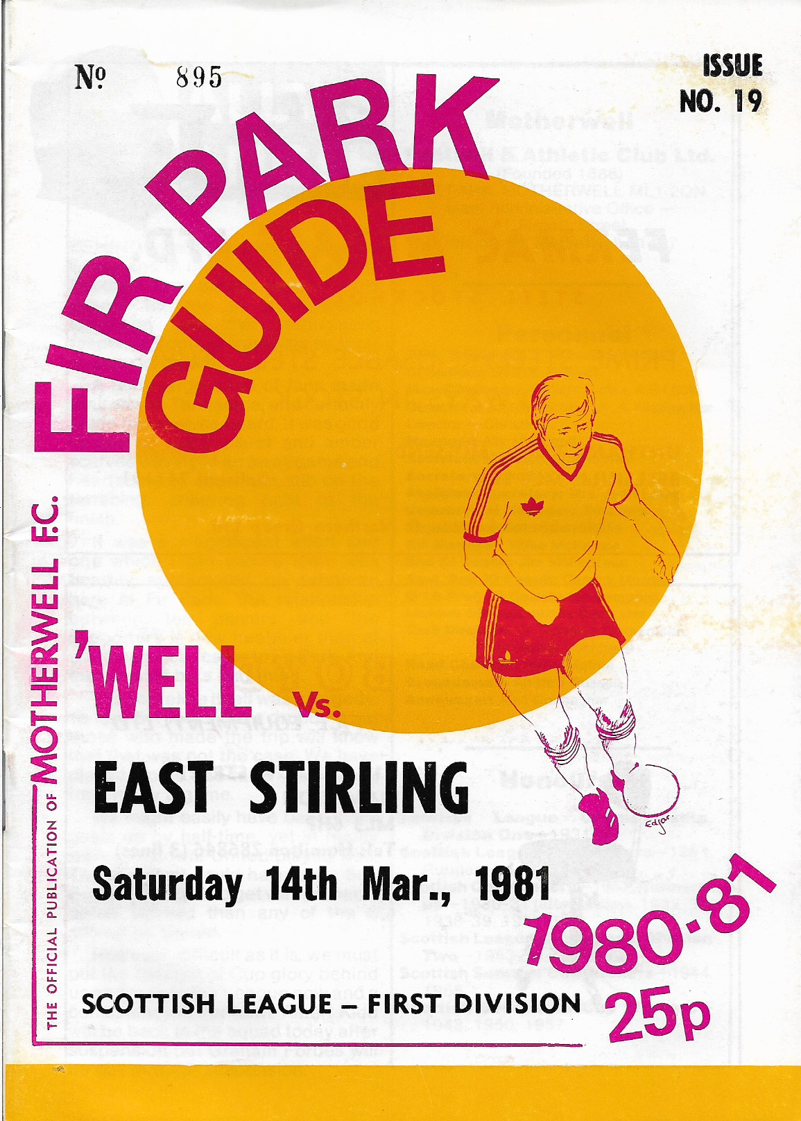 Programme Cover versus East Stirlingshire