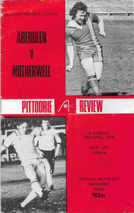 Programme Cover versus Aberdeen