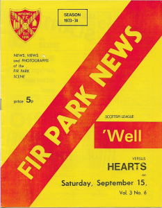 Programme Cover versus Hearts