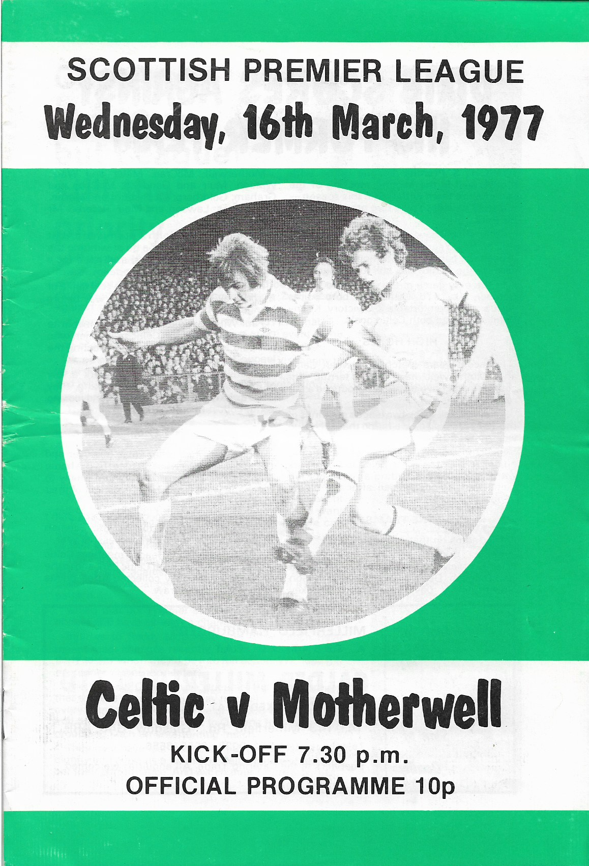 Programme Cover versus Celtic