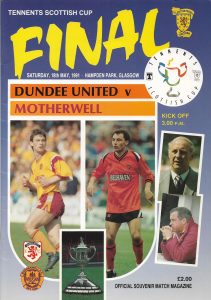 Programme Cover versus Dundee United -1991 Scottish Cup Final