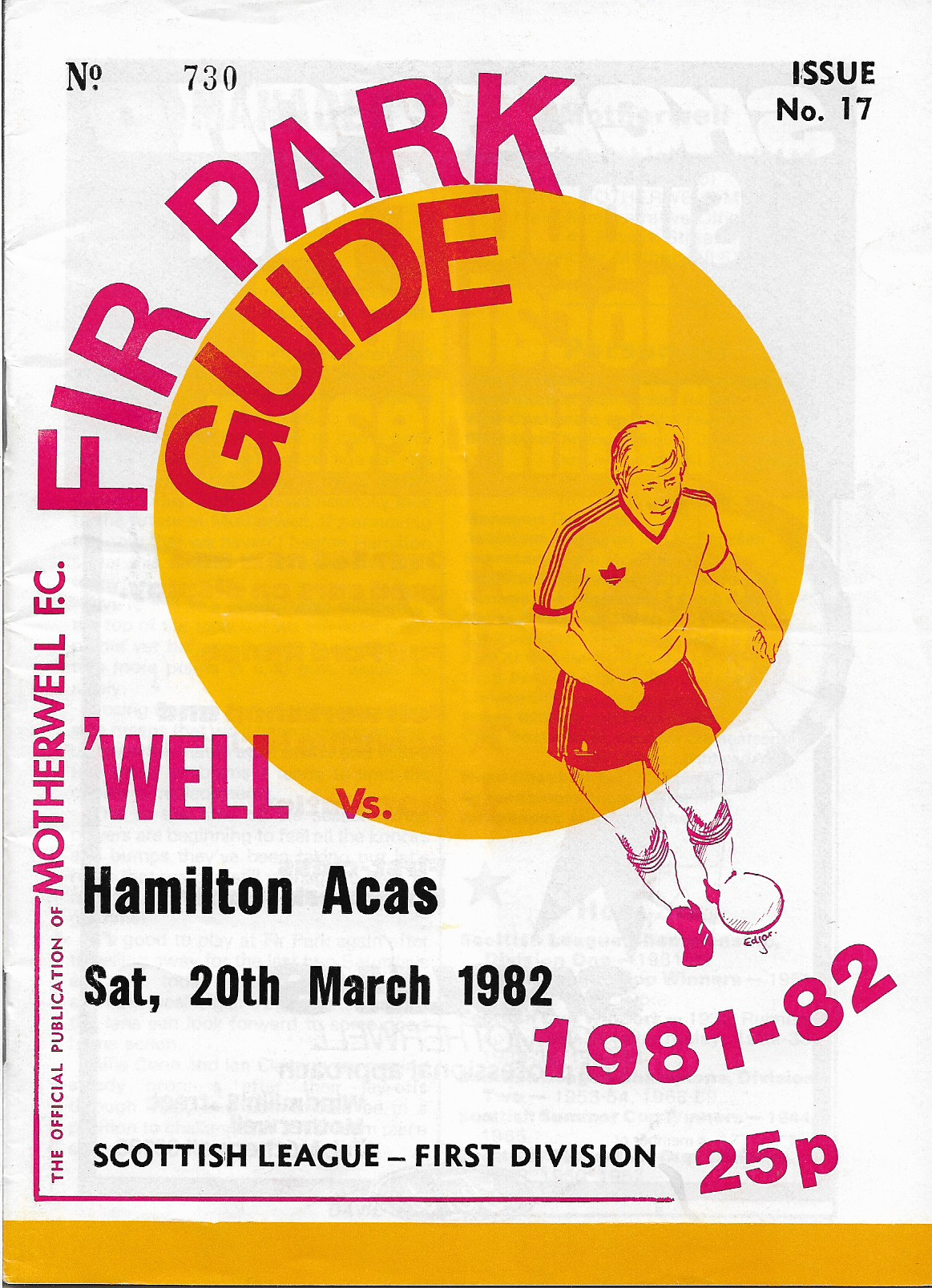 Programme Cover versus Hamilton Acas