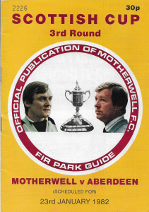Programme Cover versus Aberdeen - Scottish Cup