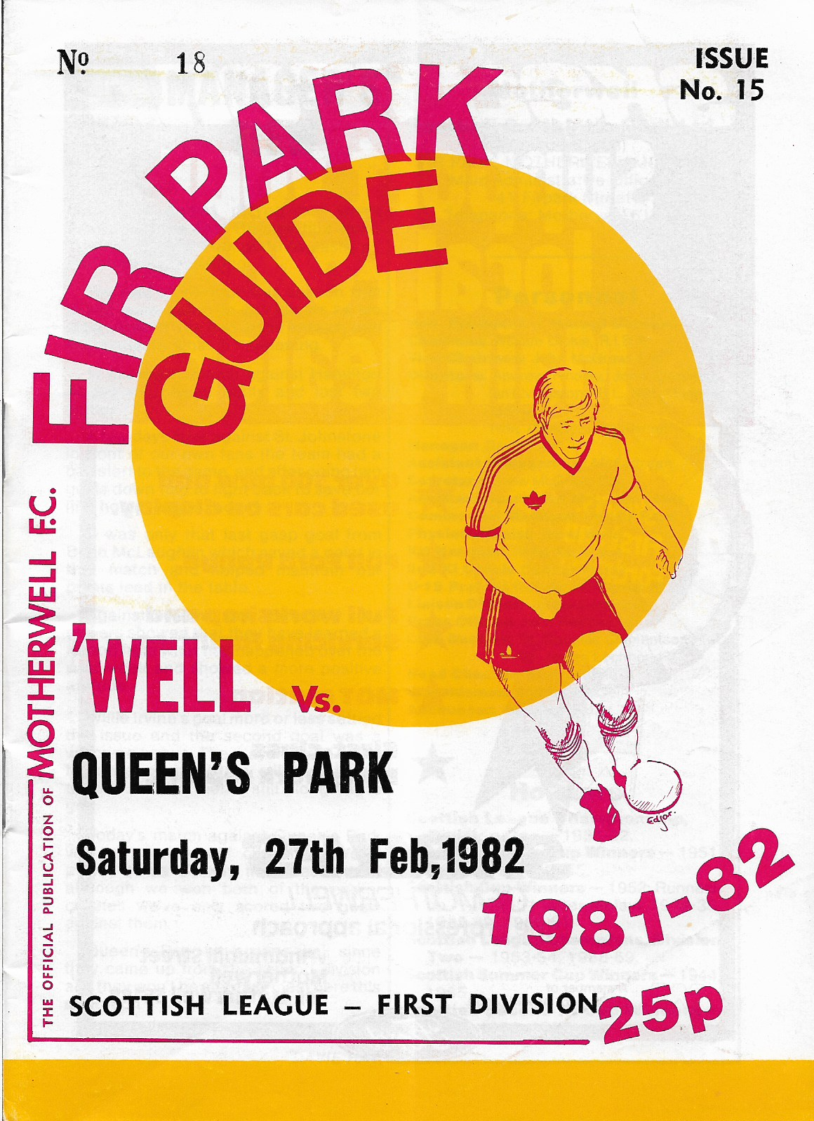 Programme Cover versus Queens Park