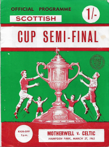 Programme Cover versus Celtic - Scottish Cup Semi-Final 1965