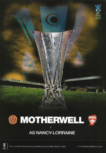 Programme Cover versus AS Nancy - UEFA Cup