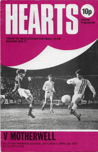 Programme Cover versus Hearts