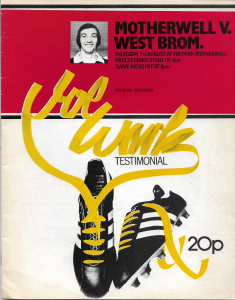 Programme Cover versus West Bromwich Albion - Joe Wark Testimonial