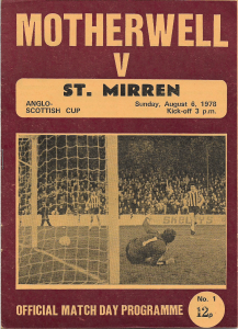 Programme Cover versus St Mirren