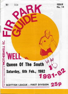 Programme Cover versus Queen of the South