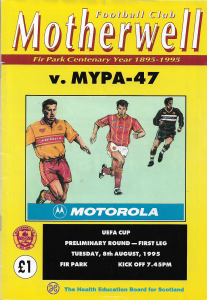 Programme Cover versus Mypa-47