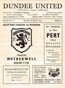 Programme Cover versus Dundee United