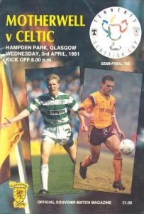 Semi Final Programme Cover 1991 versus Celtic