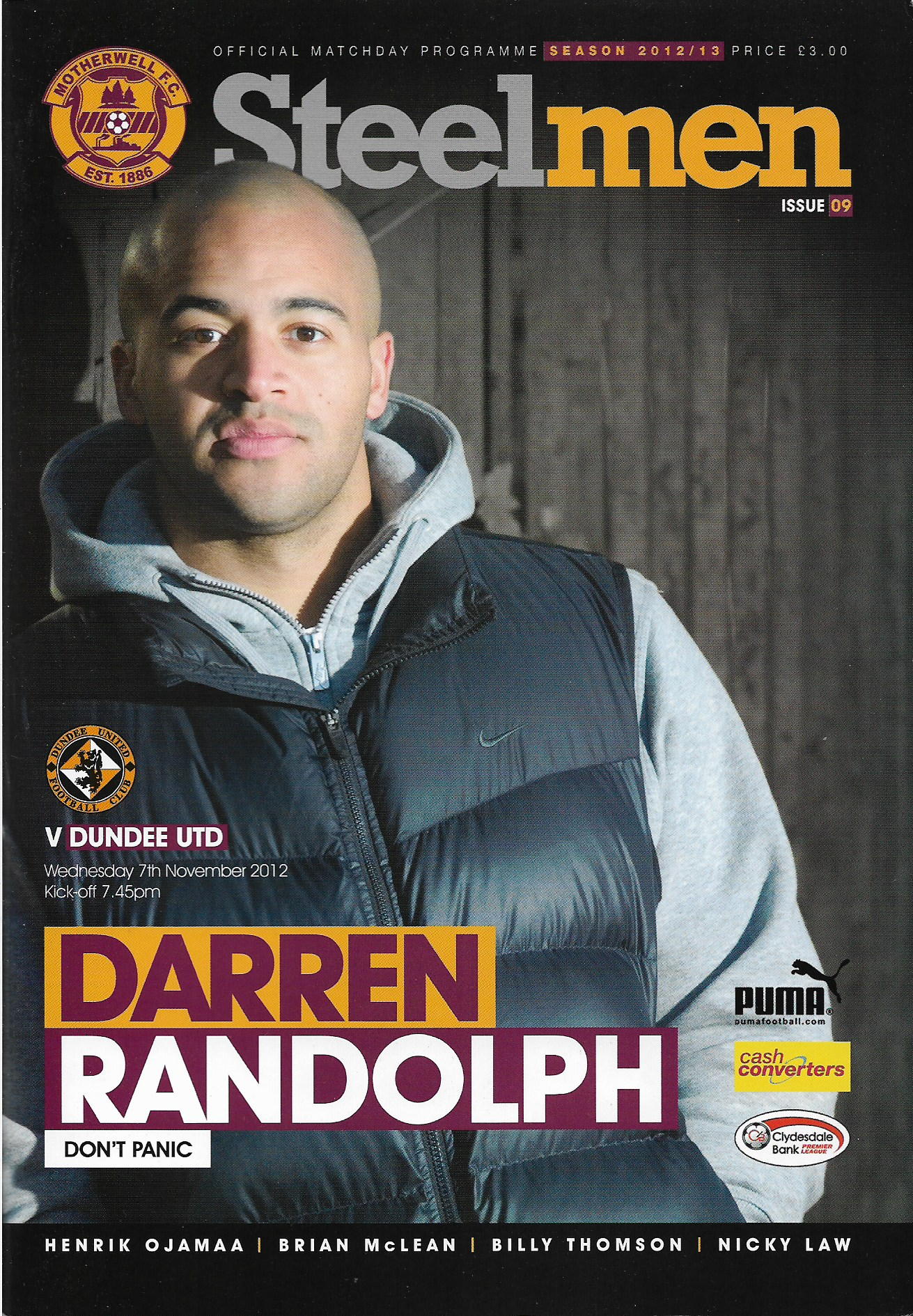 Programme Cover 2012/13 Season