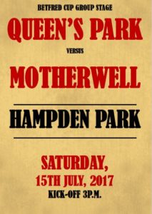 Motherwell Vs Queen's Park - Programme Cover 2017/18