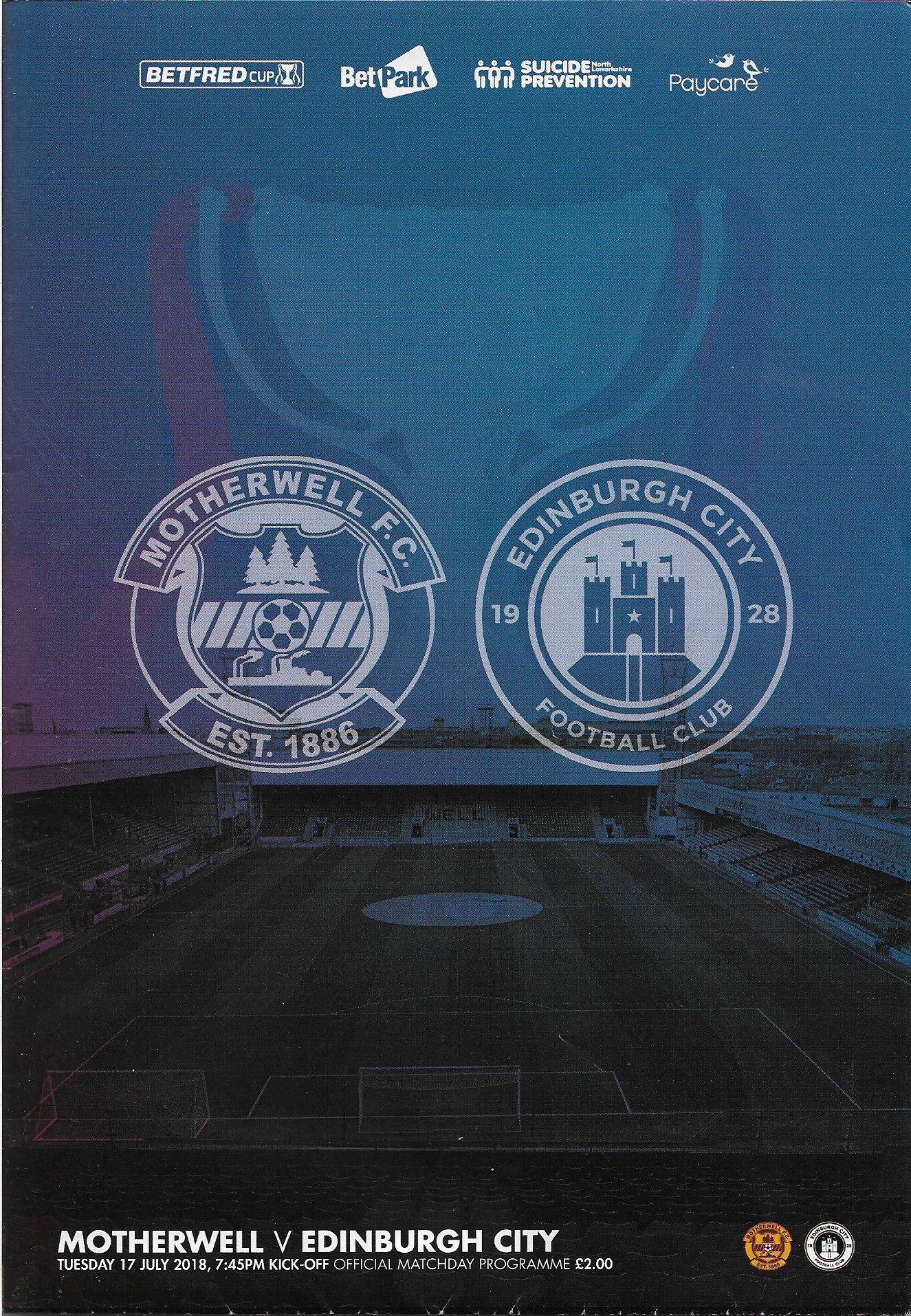 versus Edinburgh City Programme Cover