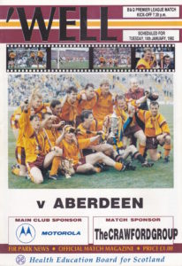 versus Aberdeen Programme Cover