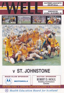 versus St Johnstone Programme Cover