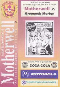 versus Greenock Morton Programme Cover