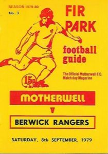 versus Berwick Rangers Programme Cover