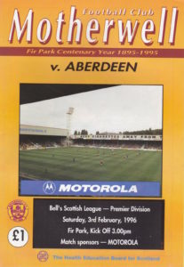 versus Aberdeen Celtic Programme Cover