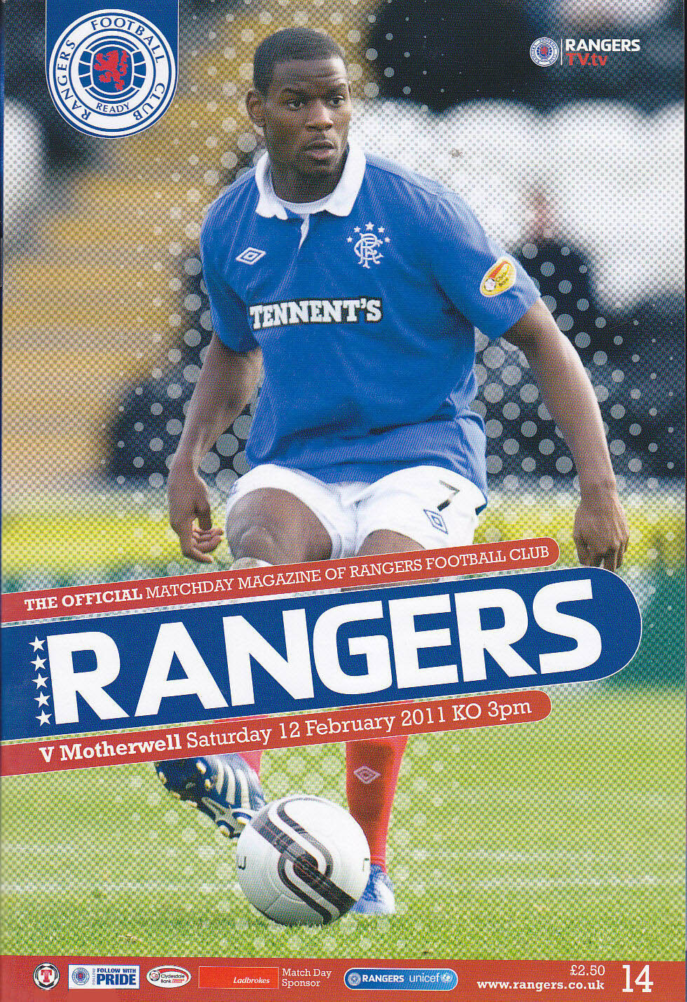 versus Rangers Programme Cover