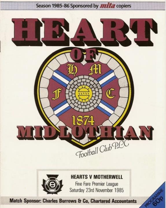 versus Hearts Programme Cover