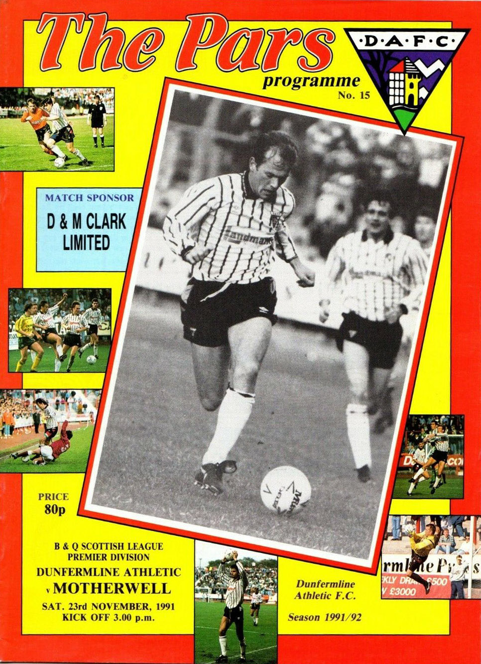 versus Dunfermline Athletic Programme Cover