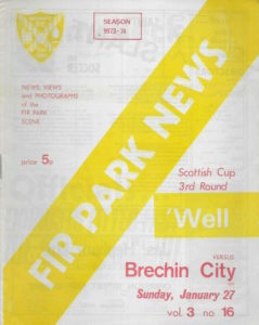 versus Brechin City Programme Cover