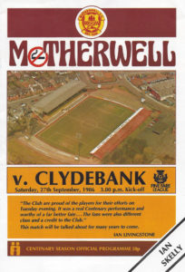 versus Clydebank Programme Cover