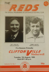 versus Cliftonville Programme Cover
