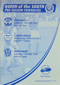 versus Queen of the South Programme Cover