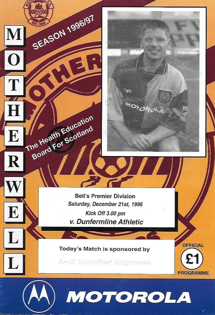 versus Dunfermline Athletic Programme Cover