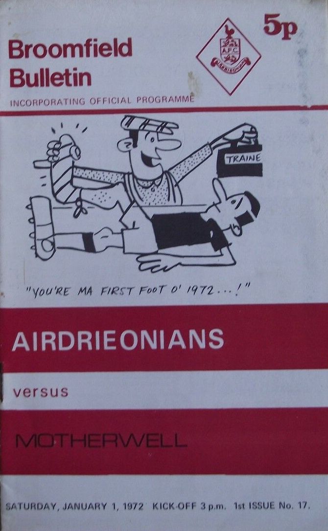 versus Airdrie Programme Cover