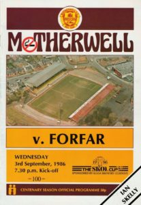 versus Forfar Athletic Programme Cover