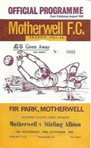 versus Stirling Albion Programme Cover
