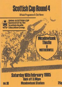 versus Meadowbank Thistle Programme Cover