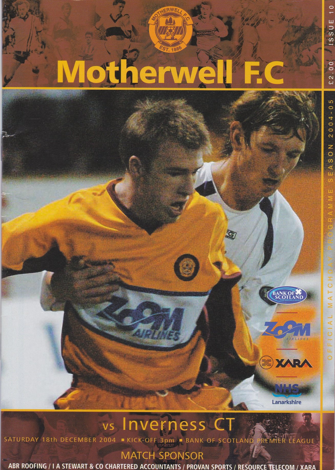 versus Inverness CT Programme Cover