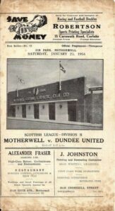 versus Dundee United Programme Cover (Record Win)