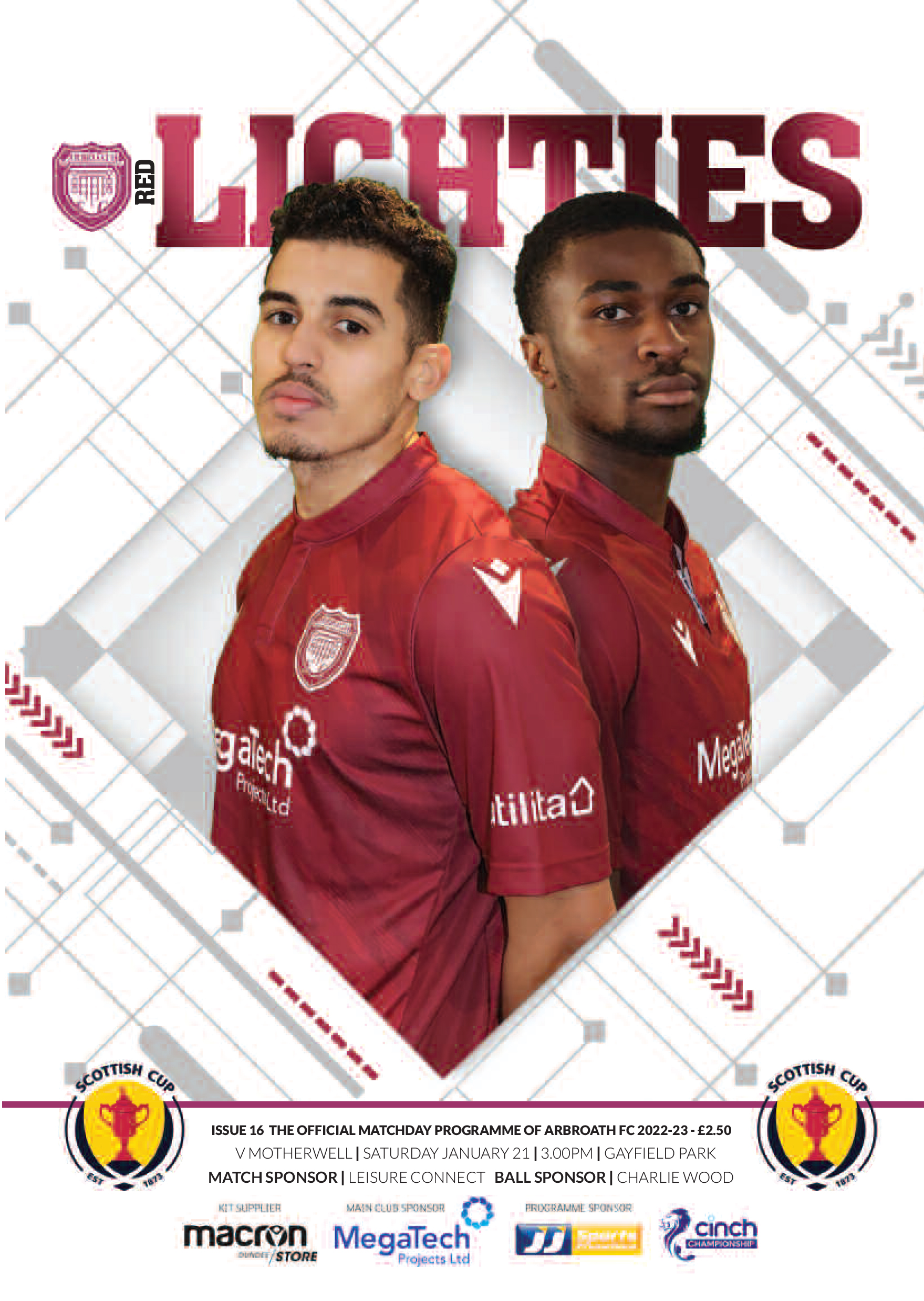 versus Arbroath (Scottish Cup) Programme Cover