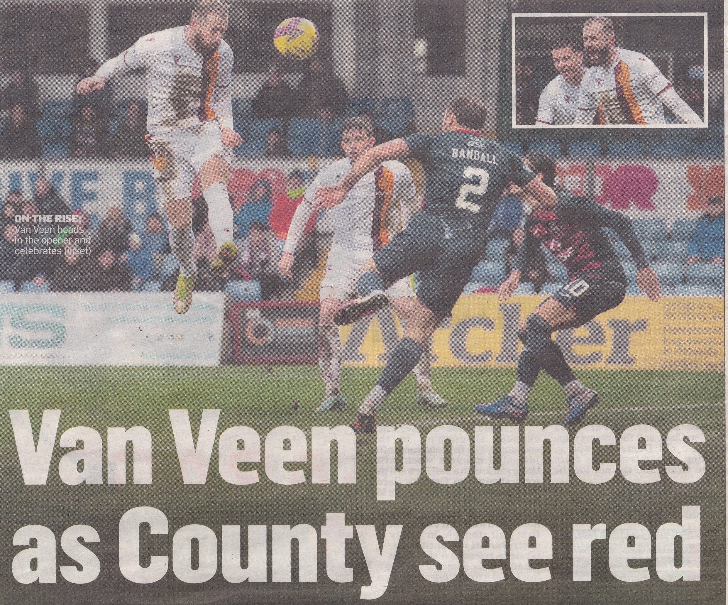 Ross County versus Motherwell Newspaper Match Report Snippet