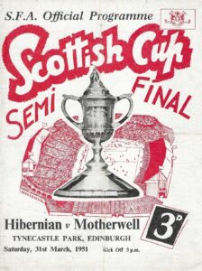 versus Hibernian Programme Cover (Scottish Cup Semi Final)