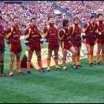 The side line up with only minutes to Kick Off