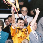 Davie Cooper lifts the cup Davie Cooper lifts the cup