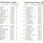 1929-30 Players Cigarettes Football Fixtures List inside 1929-30